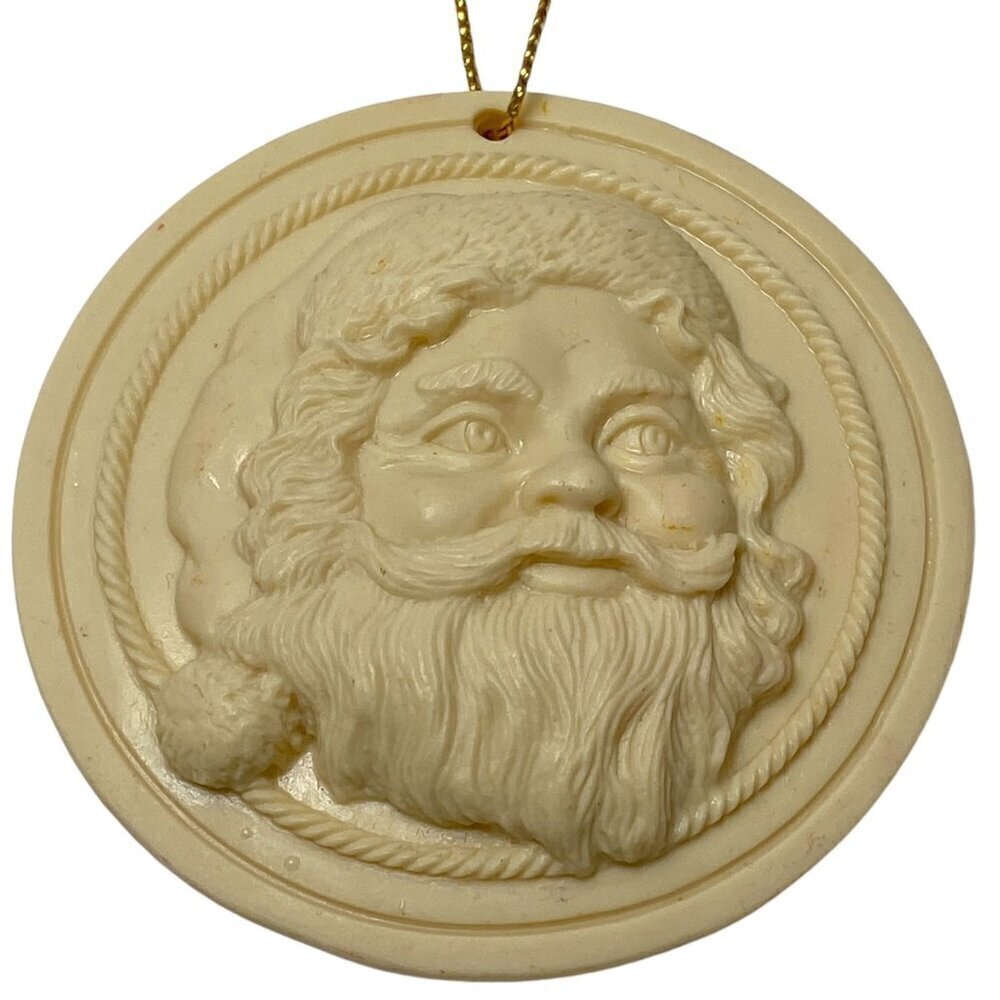 Vintage Christmas Ornament Santa Claus Retro Holiday 3" Round